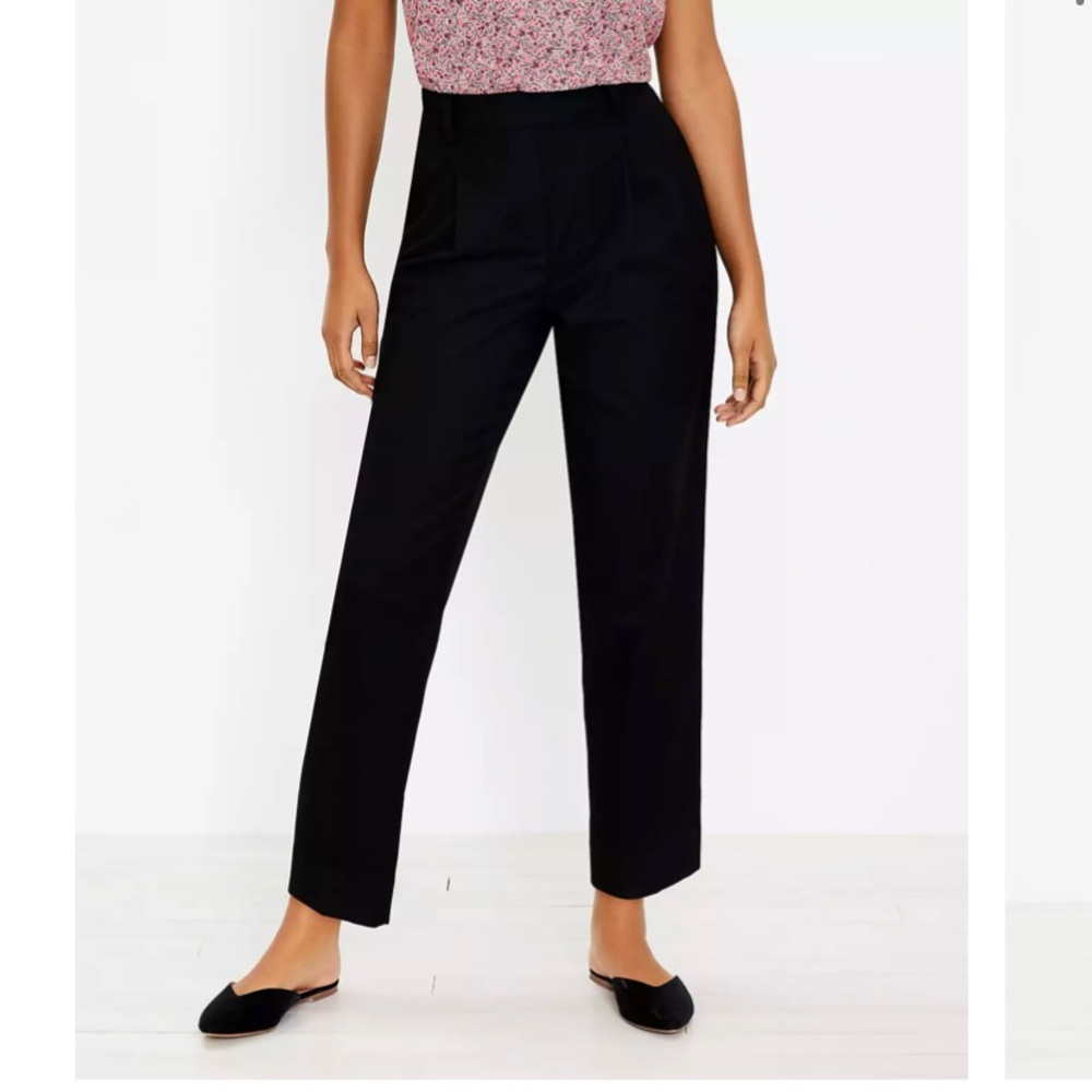 NWT loft pull on tapered pants in brushed flannel